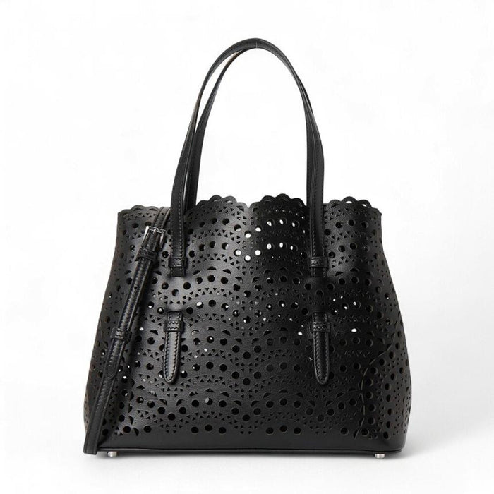 ALAIA Mina 25 Women’s Black Leather Tote Bag