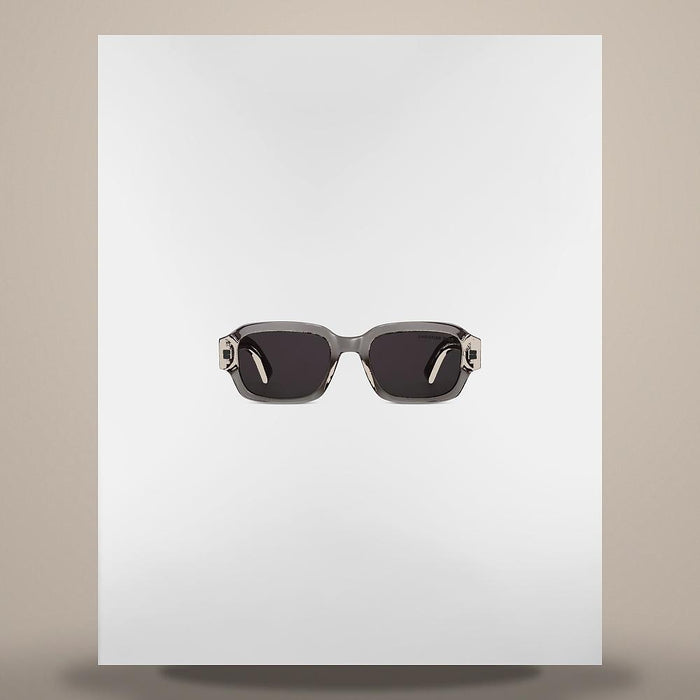 DIOR Oblique S2I Transparent Black Rectangular Sunglasses