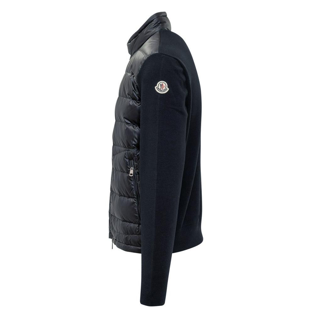 Moncler Logo Knit Mix Padded Jacket Navy Men’s 9B00016 M1131 776
