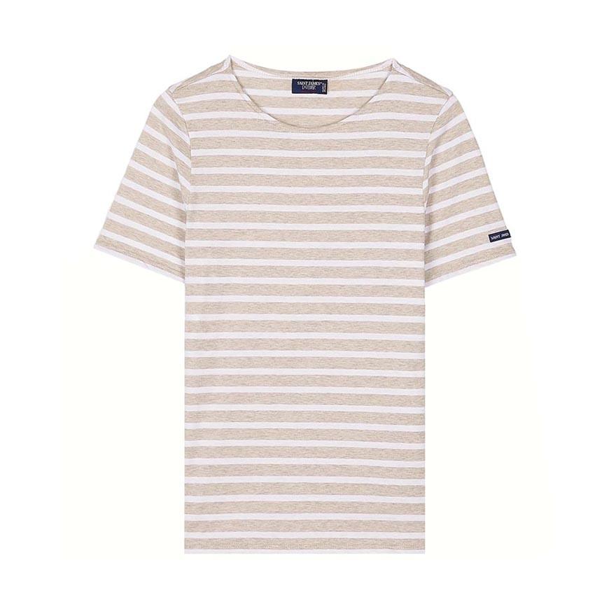 Saint James Unisex Levant Modern T-Shirt Natural White