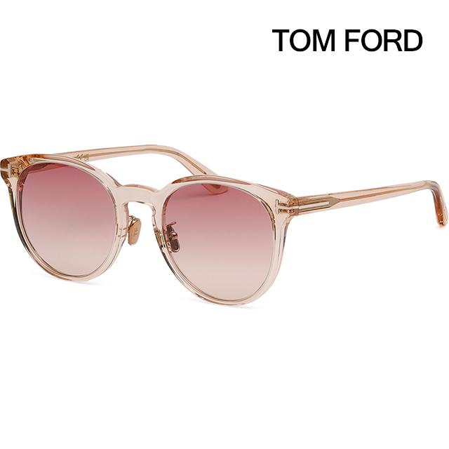 TOM FORD Pink Transparent Acetate Oversized Asian Fit Sunglasses TF1052K 72T
