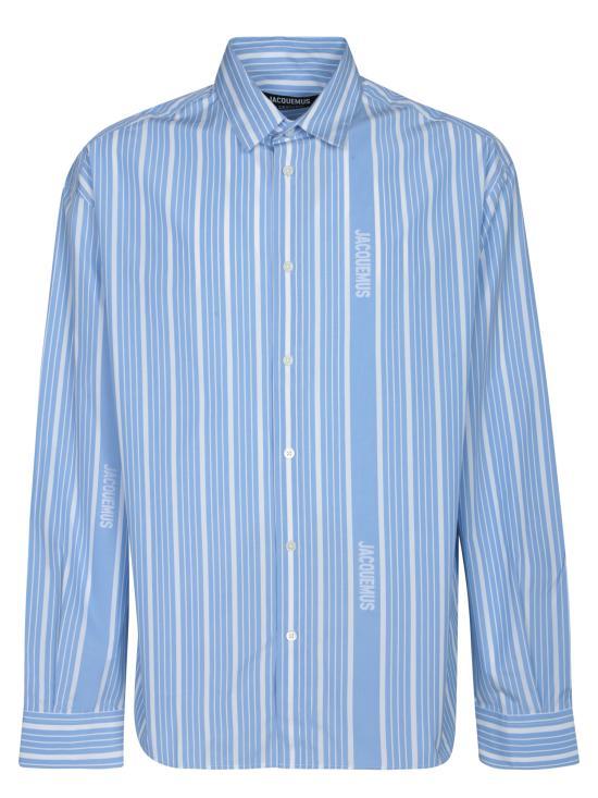 JACQUEMUS Blue Long-Sleeve Shirt 246SH001 16913EV