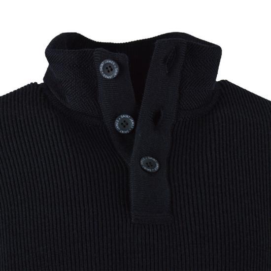 Saint James Turtleneck Knit Sweater for Men 1837CC NAVY DOM