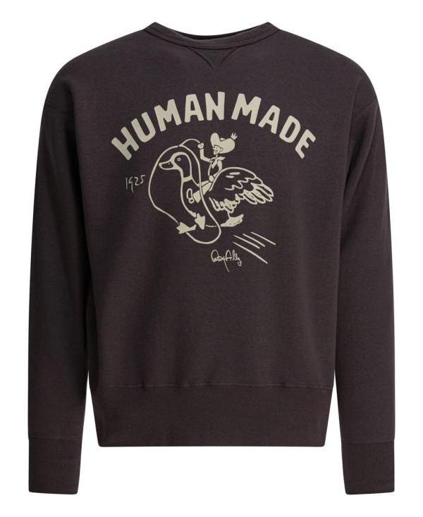 Humanmade Charcoal Tsuriami Sweatshirt Men’s Crewneck Cotton