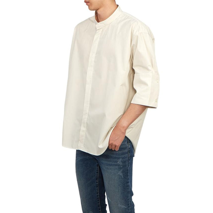 AMI Unisex Long Sleeve Shirt Beige Cotton