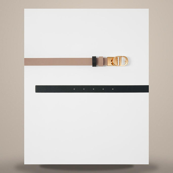 DIOR Reversible Belt Hazel Black Smooth Calfskin 20mm