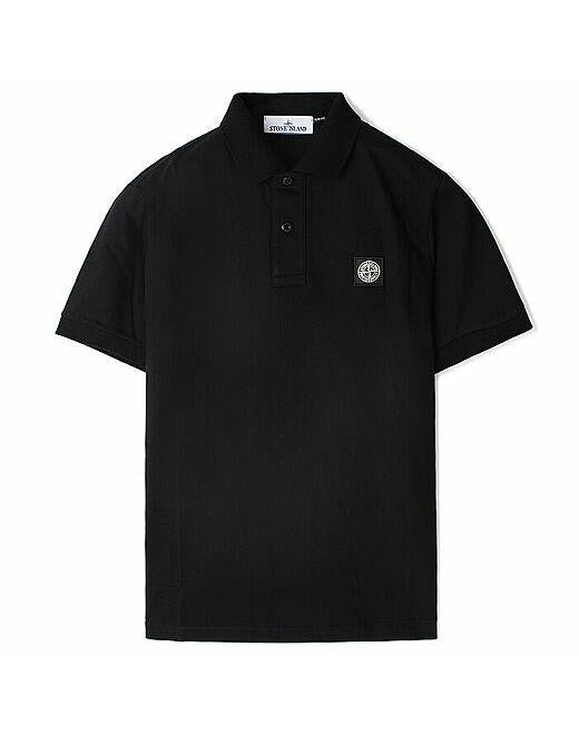 STONE ISLAND Men’s Stretch Piqué Short Sleeve Polo Shirt Slim Fit