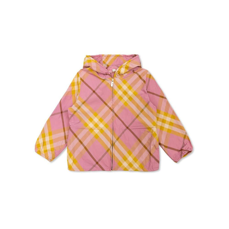 BURBERRY Pink Vintage Check Hooded Jacket Women 8088730