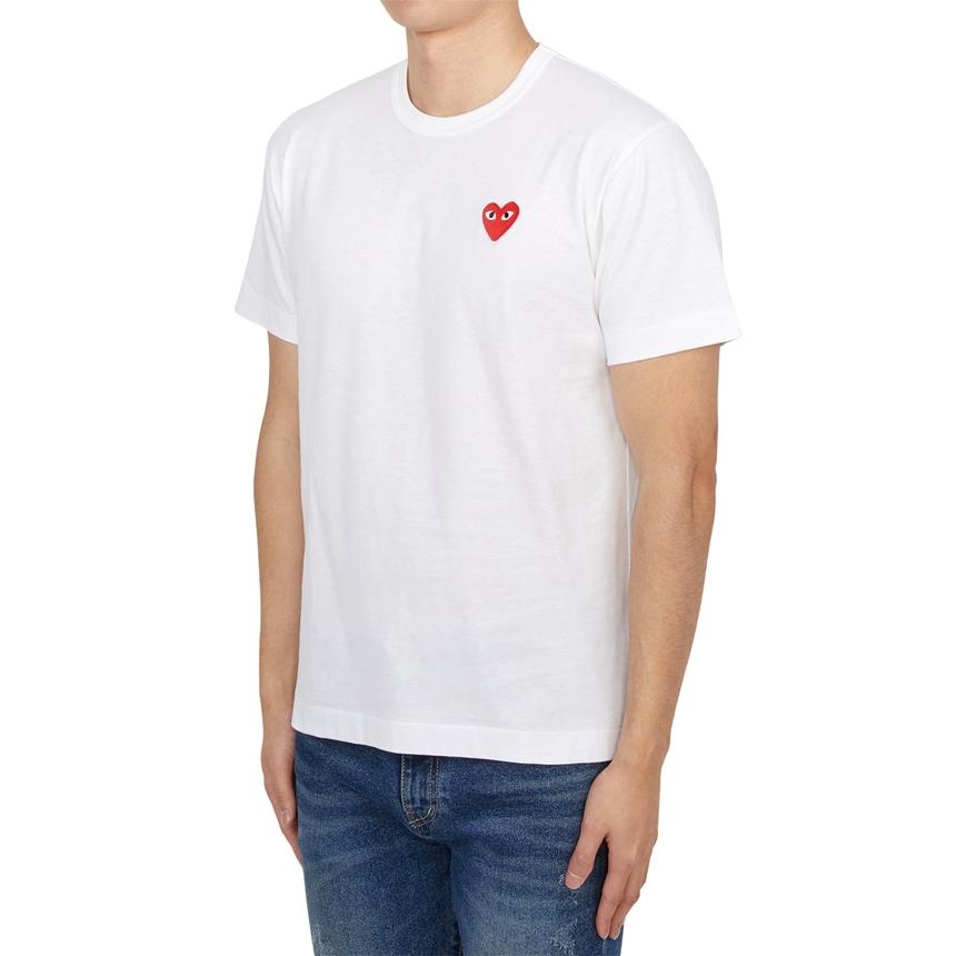Comme des Garcons Red Heart Patch Unisex Short Sleeve T-Shirt AX T108 051 2