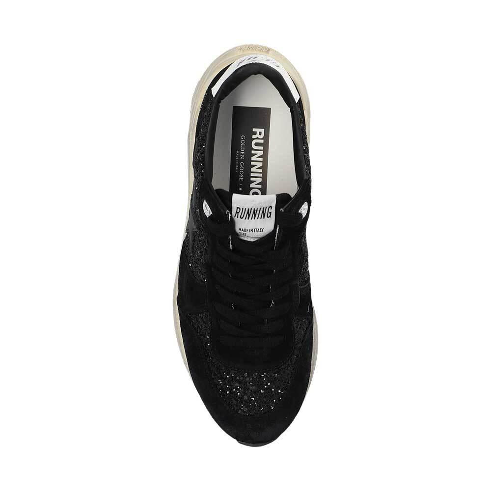 GOLDEN GOOSE Women’s Running Sole Black Glitter Star Low-Top Sneakers