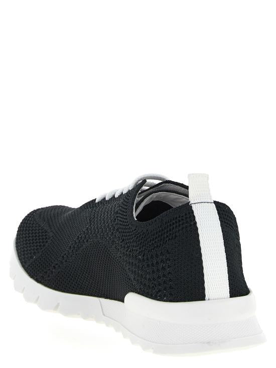 Kiton Knit Fit Running Sneakers for Men USSFITSN 0080 9030 BLACK DOM