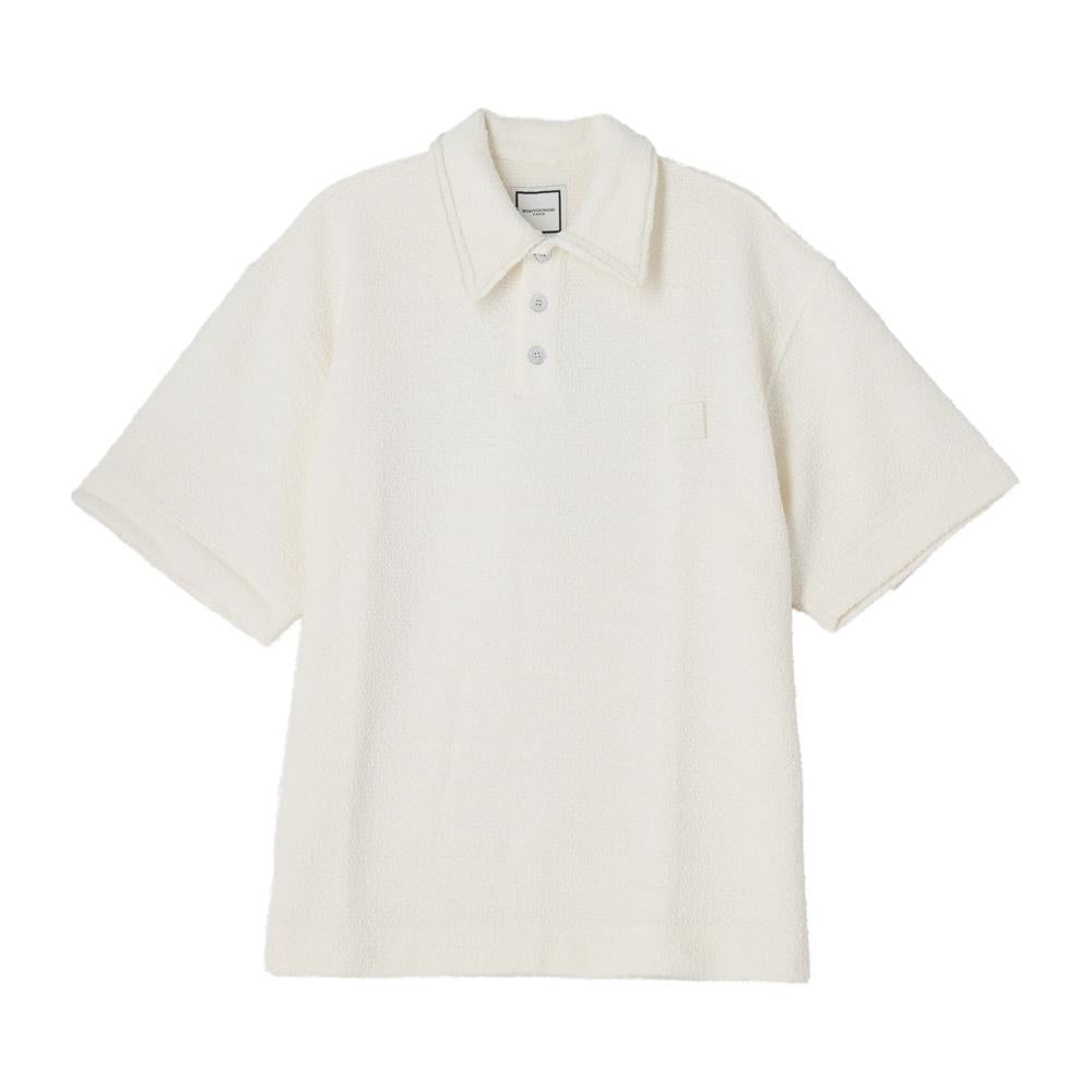 WOOYOUNGMI Men’s Tweed Short-Sleeve Polo Shirt W253TS03 753W