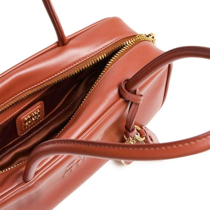 Miu Miu Leather Bow Small Tote Bag Black