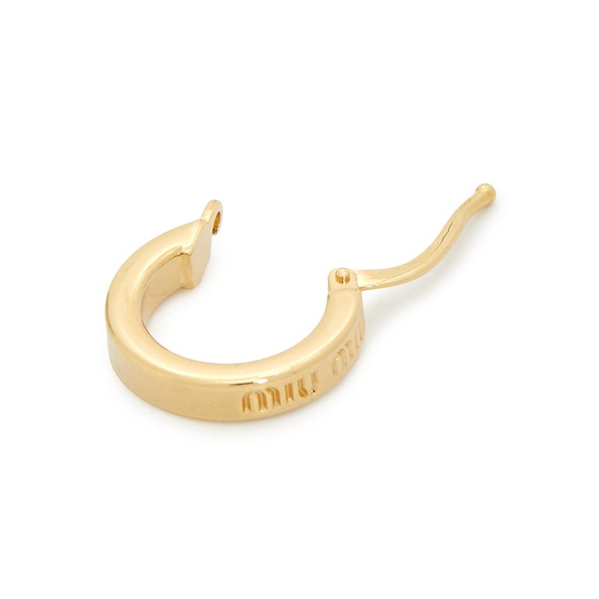 Miu Miu Black Crystal Logo Stud Earrings Set