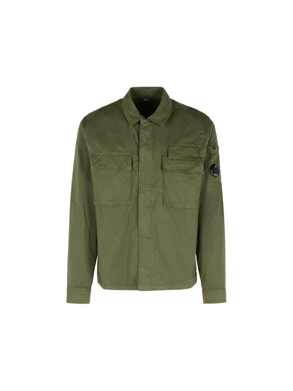 CP Company Gabardine Utility Lens Organic Cotton Long Sleeve Shirt
