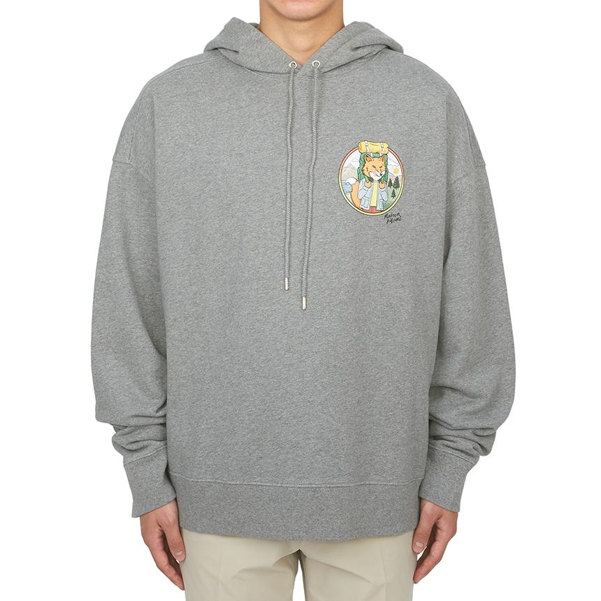 Maison Kitsune Rambling Fox Logo Men’s Hoodie NM00707KM0001 H131