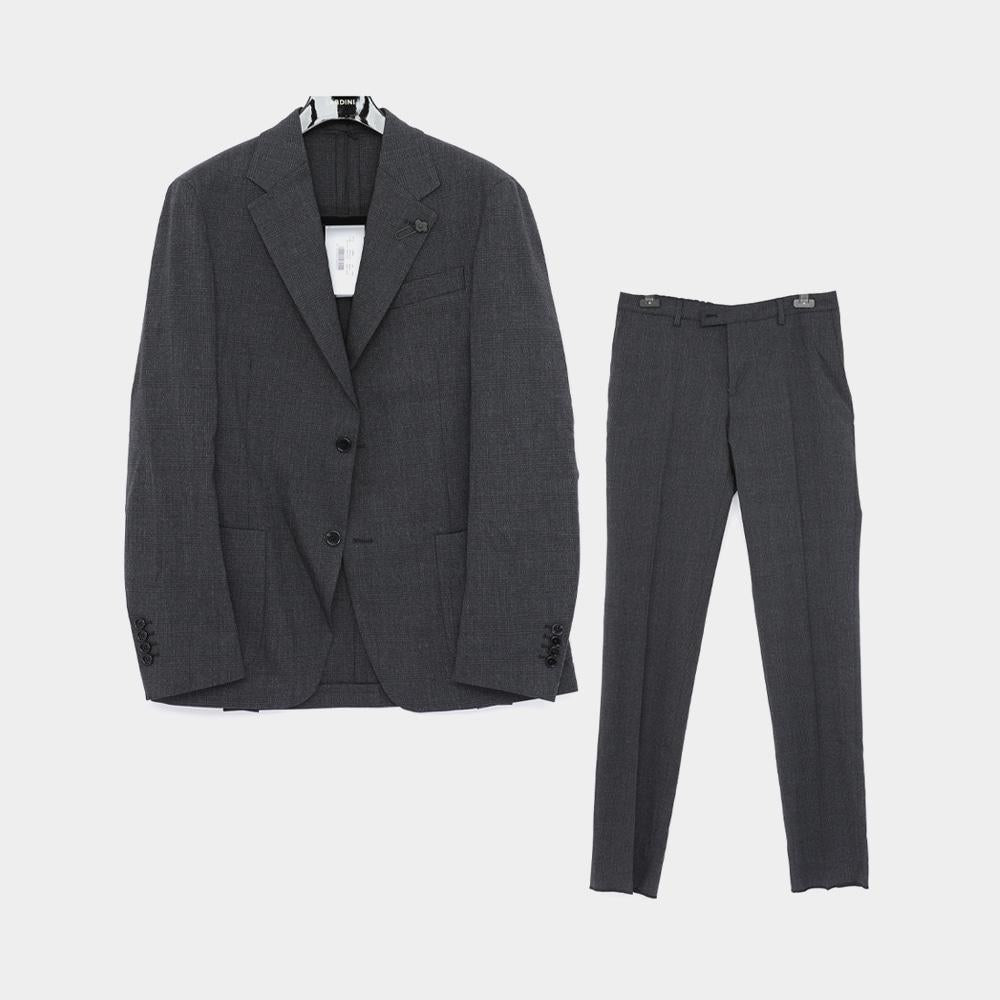 LARDINI Boutonniere Classic Check Wool Blend Men’s Suit S IV149E IVEL63704 850NA