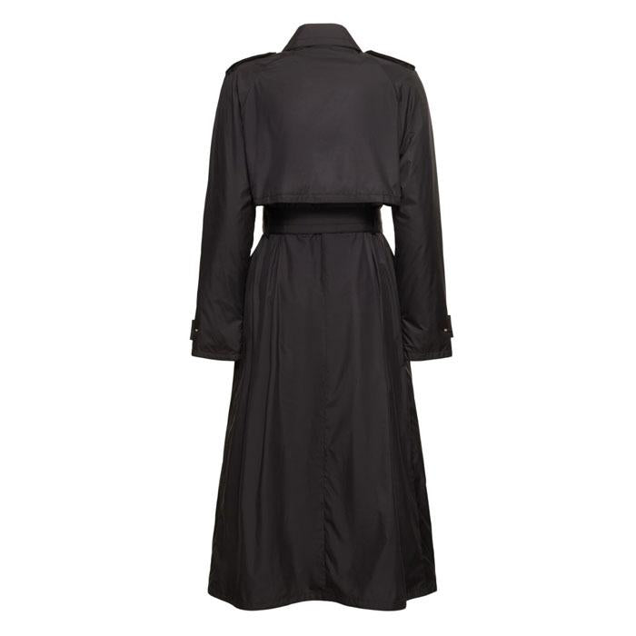 Moncler Black Down Puffer Trench Coat for Women