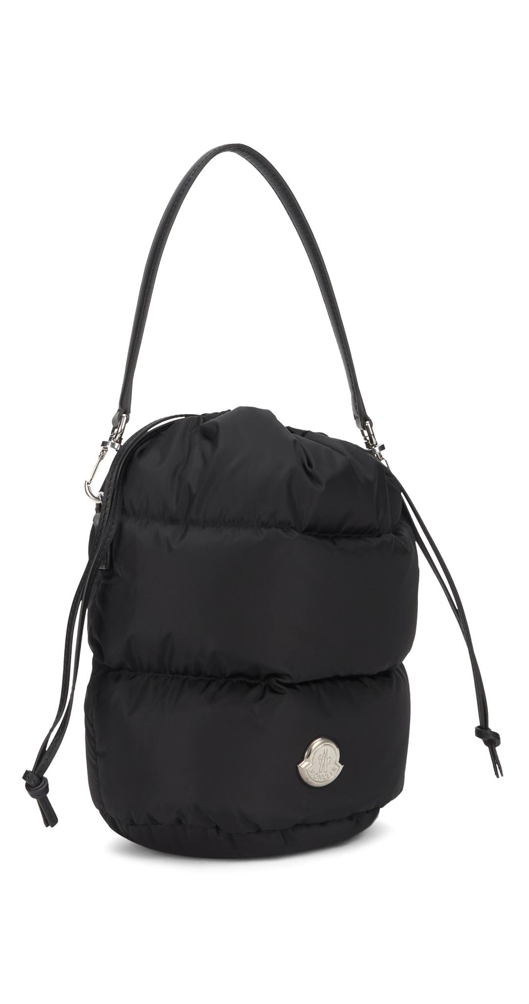 Moncler Black Nylon Tote Shoulder Bag