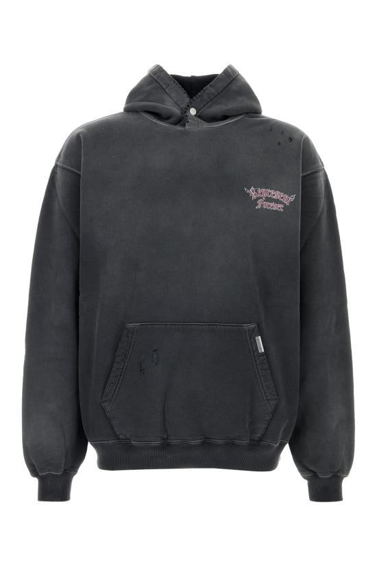 REPRESENT Womens Hoodie Pullover Sweatshirt MLM101186 02 WASHED BLACK DOM