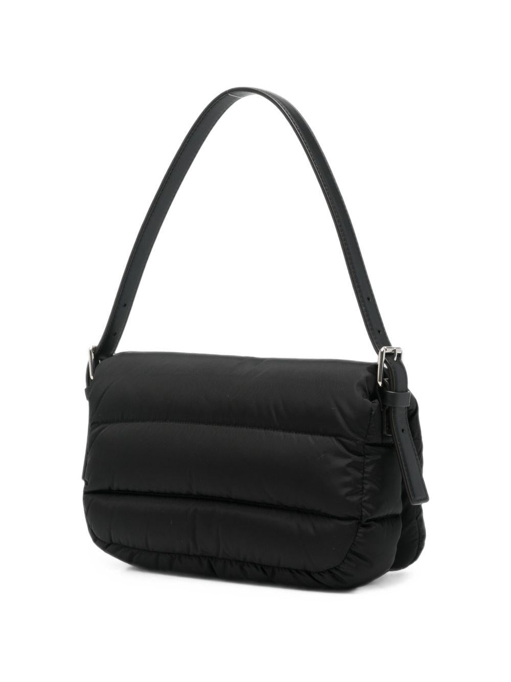 Moncler Black Nylon Quilted Shoulder Bag