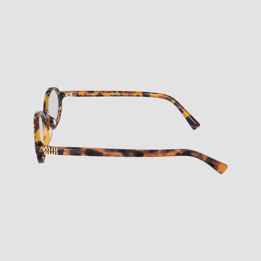 Miu Miu Havana Acetate Rectangular Eyeglasses MU01XV 19P1O1
