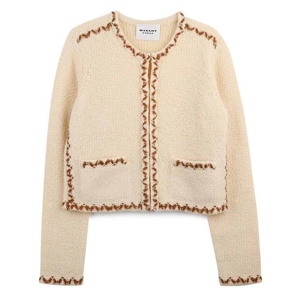 Isabel Marant Merino Wool Tweed Cardigan CA0154 FA D1L06E ECBZ