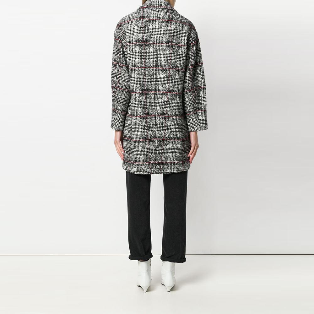 Isabel Marant Women's Plaid Double-Breasted Coat MA0362 18A005E BKEC
