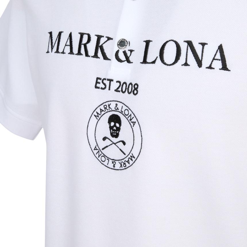 MARK&LONA Men’s Golf Polo Short Sleeve T-Shirt White