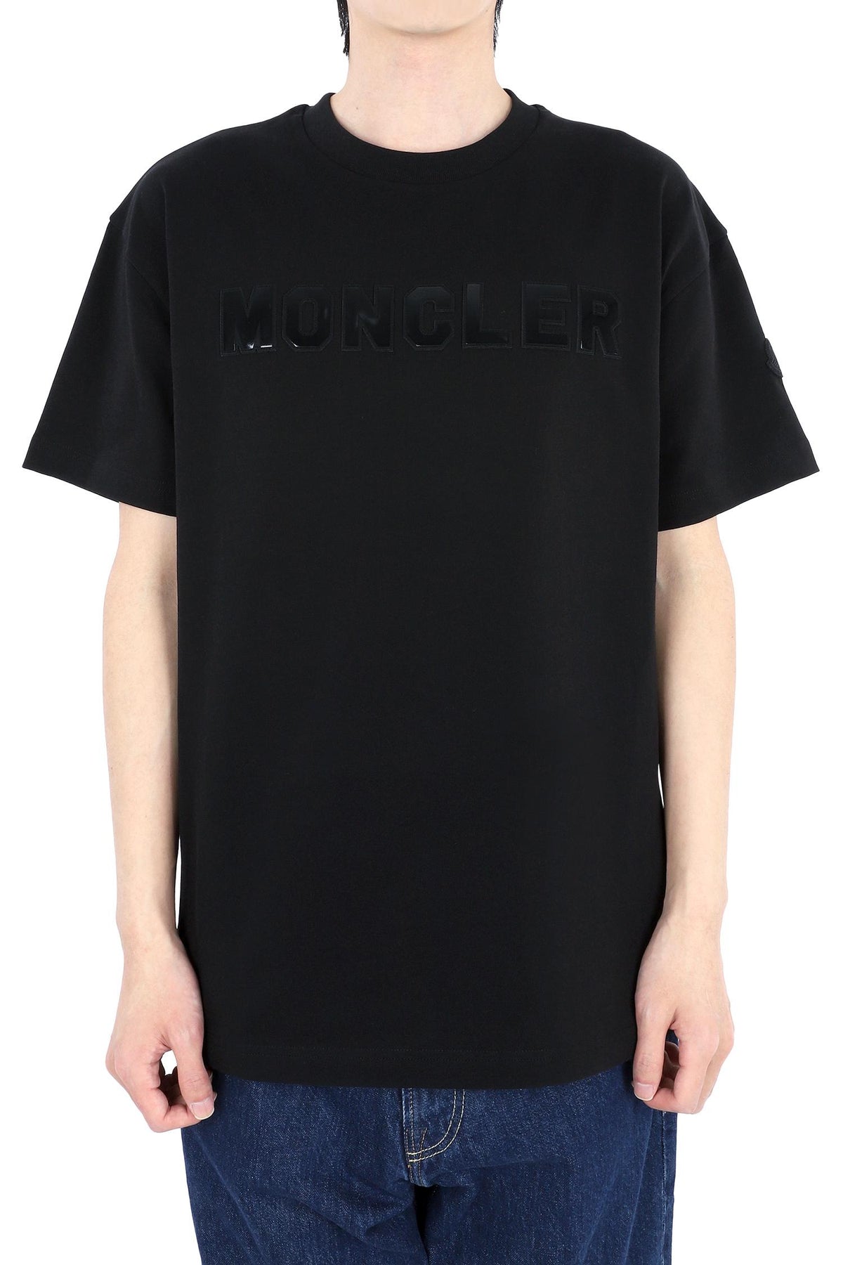 Moncler Bold Logo Short Sleeve T-Shirt Black Men’s