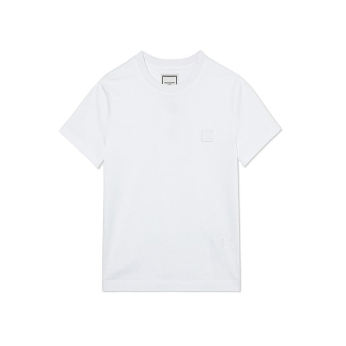 WOOYOUNGMI Beaded Back Logo Badge Short Sleeve T-Shirt White Women M233TS09 701W
