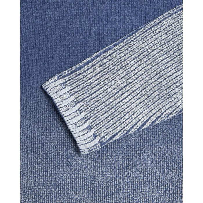 STONE ISLAND Cotton Chenille Crewneck Sweater Men Navy