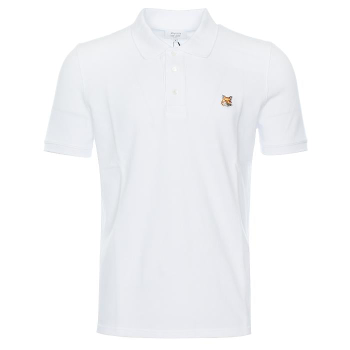 Maison Kitsune Fox Head Patch Regular Collar T-Shirt White