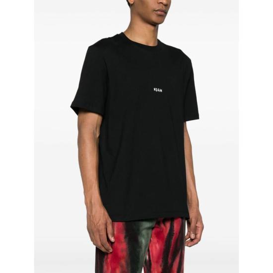 MSGM Short Sleeve T-Shirt for Men 3640MM55024700299 BLACK DOM