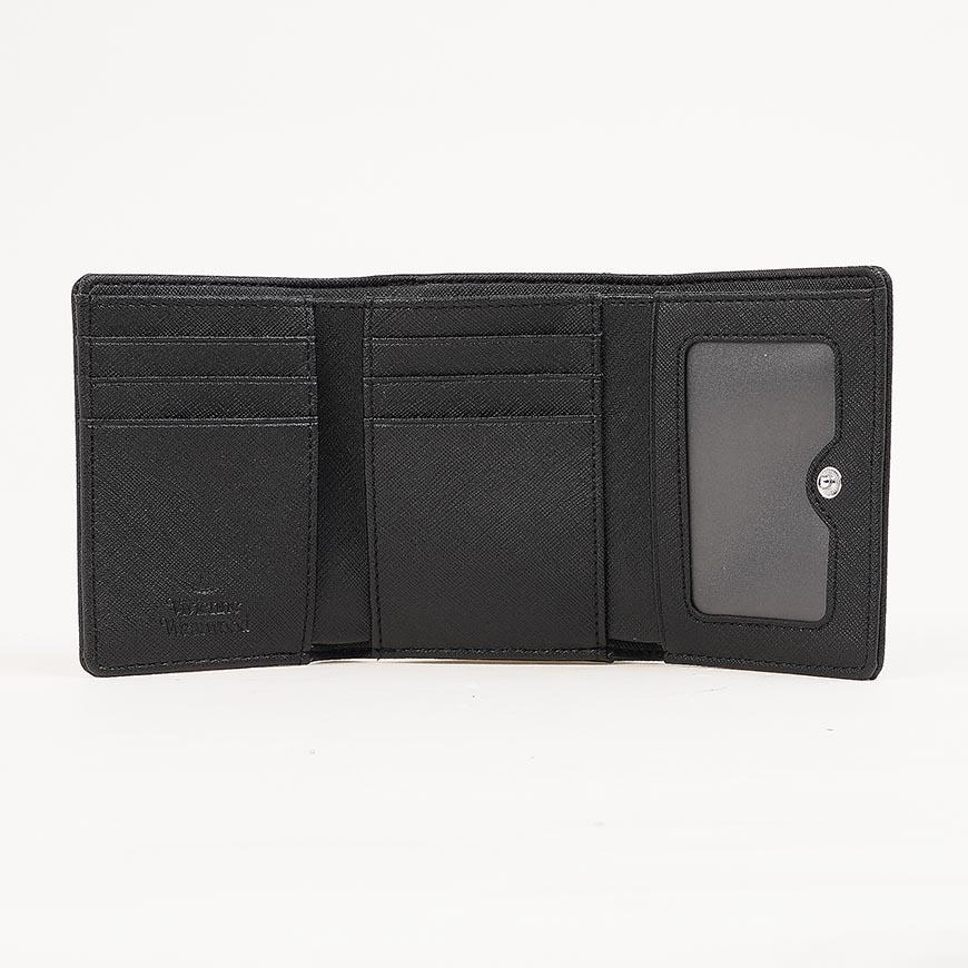 Vivienne Westwood Women’s Small Frame Bifold Wallet Black Leather