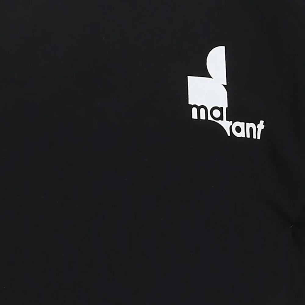 Isabel Marant Black Cotton ZAFFERH Short Sleeve T-Shirt Men