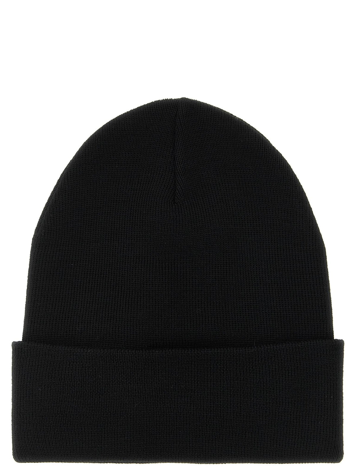 Moncler Black Wool Rib Knit Beanie