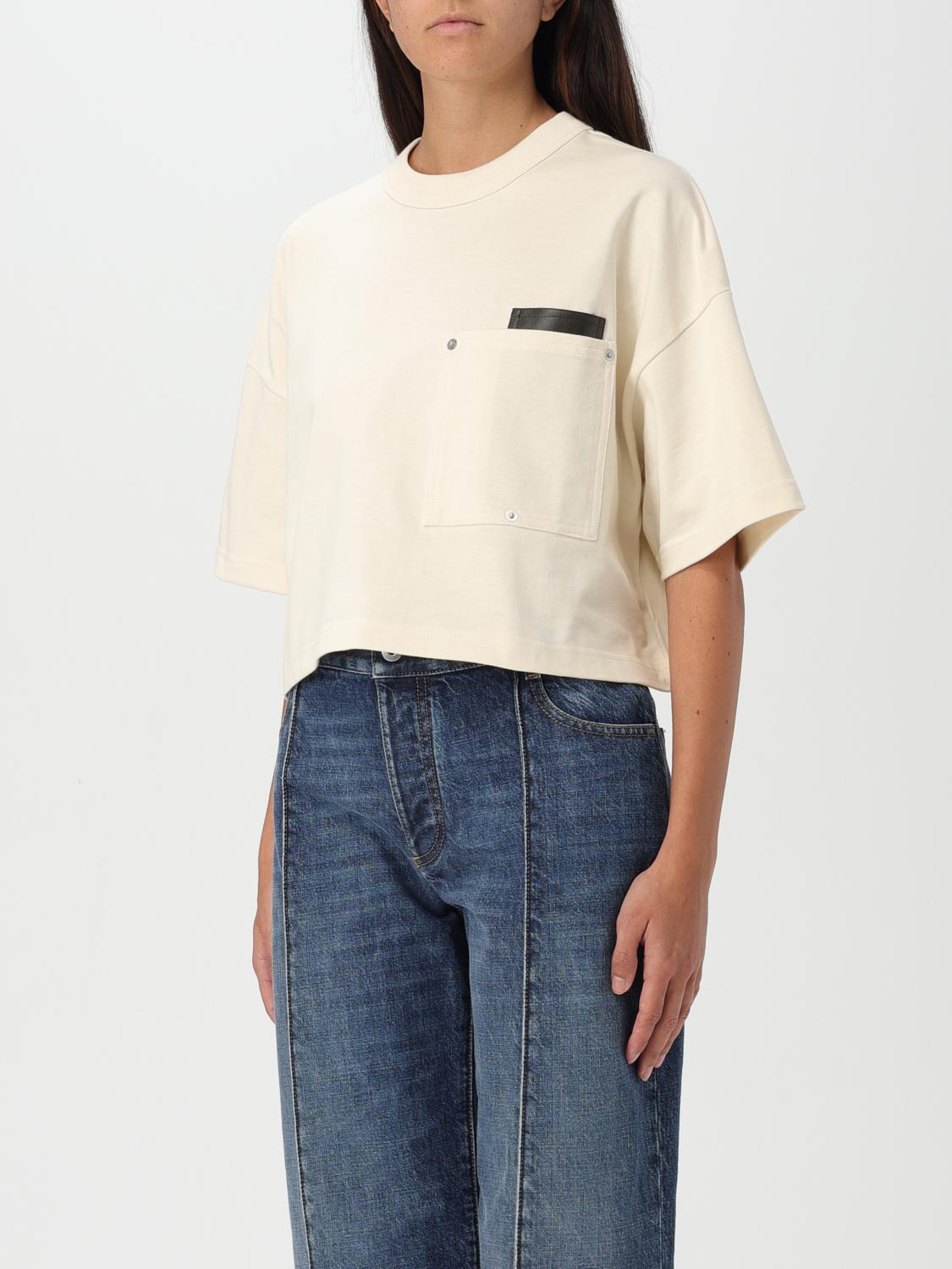 Bottega Veneta Short Sleeve Cotton T-Shirt Brown Women’s