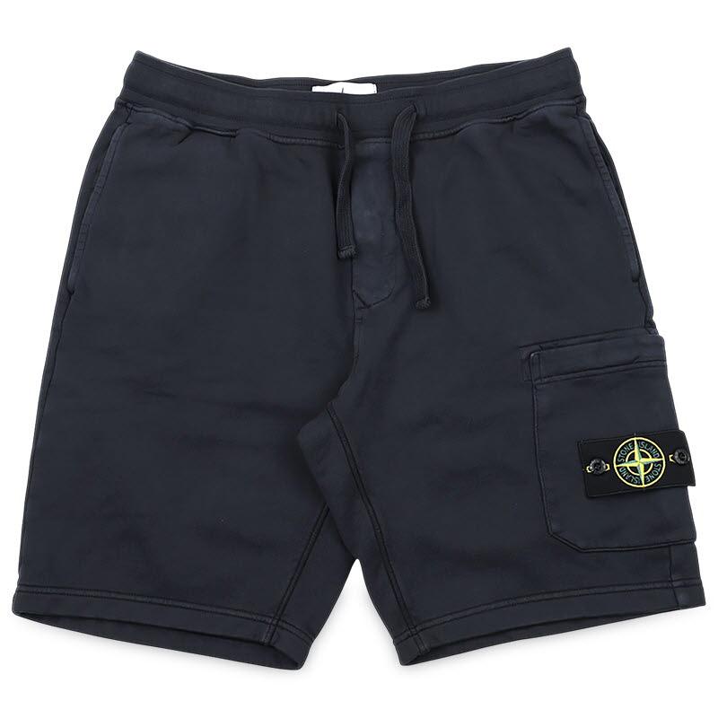 STONE ISLAND Men’s Cotton Patch Logo Navy Shorts