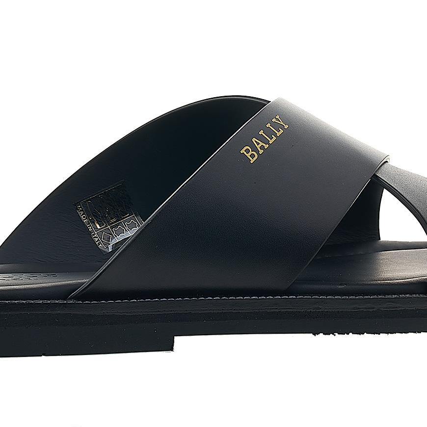 BALLY Men’s Leather Sandals Black JAIR Low Top Sneakers