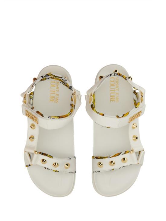 Versace White Platform Sandals 78VA3SM2ZS187G03