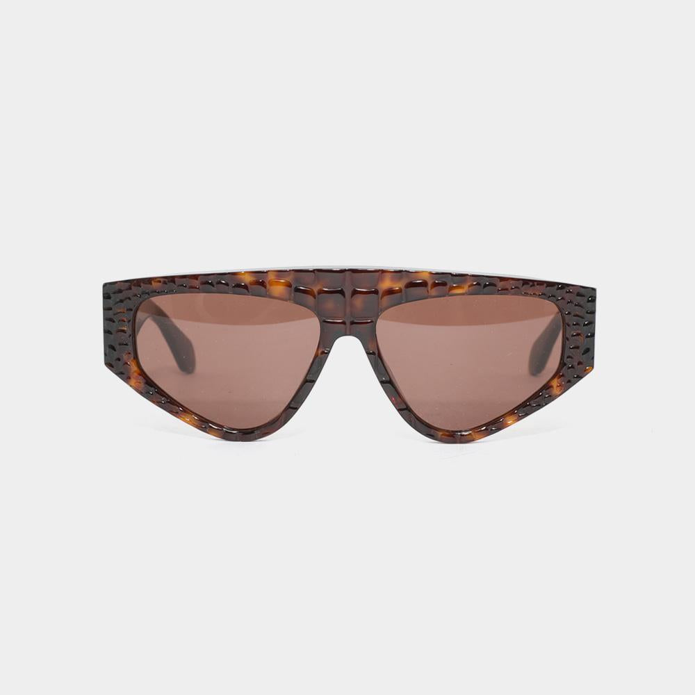 ALAIA Geometric Havana Brown Women's Sunglasses AA0097S 002