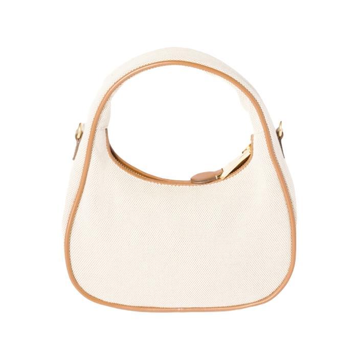 Miu Miu Wander Canvas Leather Shoulder Bag