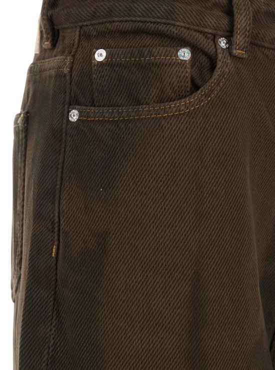 GANNI Overdyed Heavy Denim Baggy Pants Brown J1737979