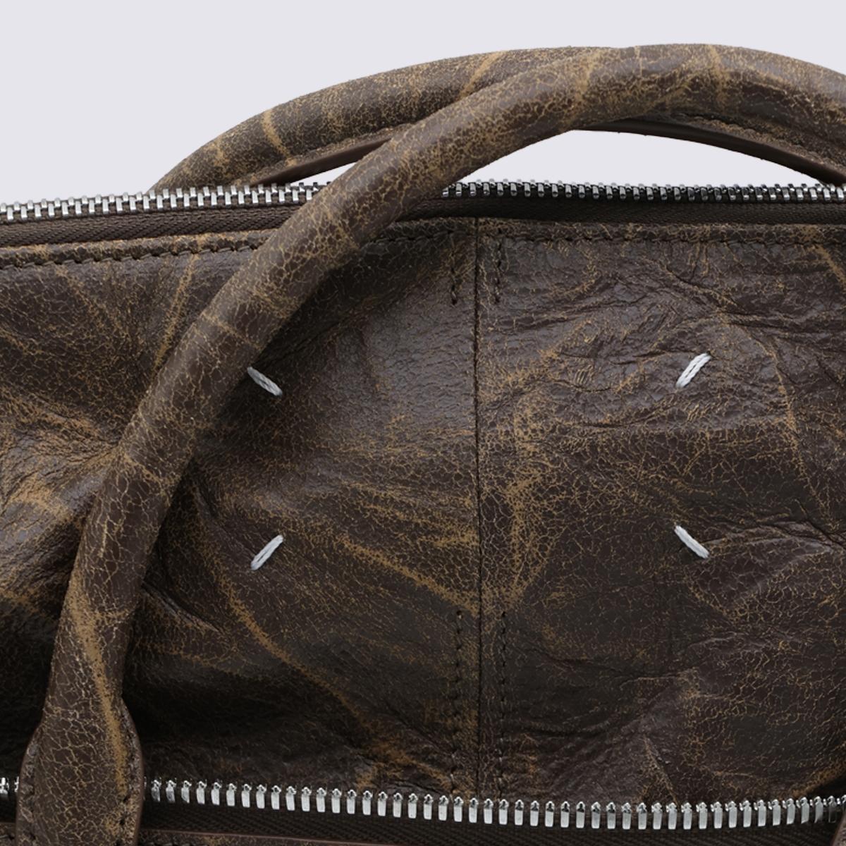 Maison Margiela Leather Shoulder Bag Brown
