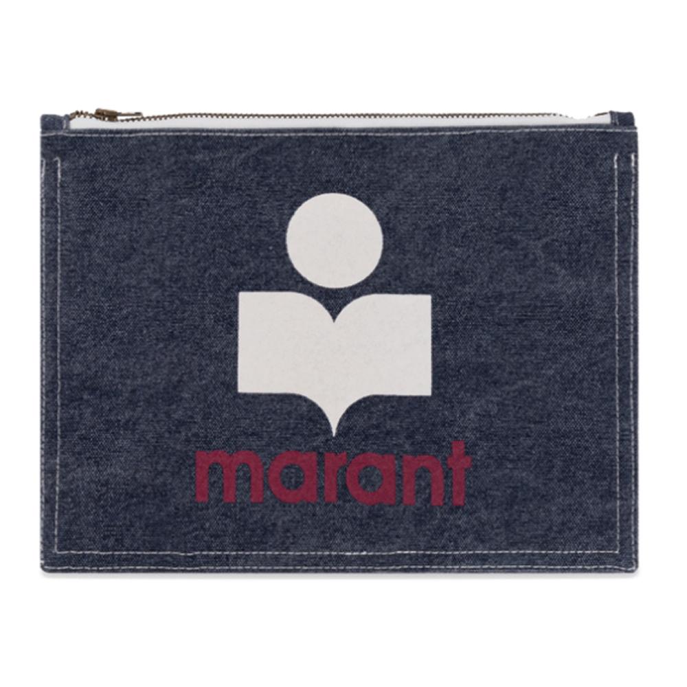 Isabel Marant Blue Leather NETTIA Clutch Bag