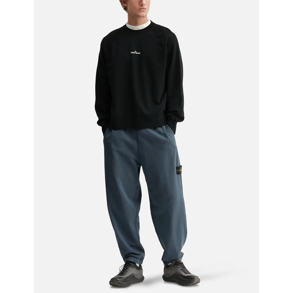 STONE ISLAND Cotton Fleece Men's Sweatshirt Black