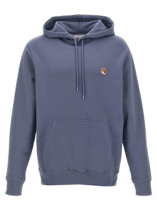 Maison Kitsune Fox Head Patch Regular Fit Hoodie Navy Cotton LM00702 KM0001 P154