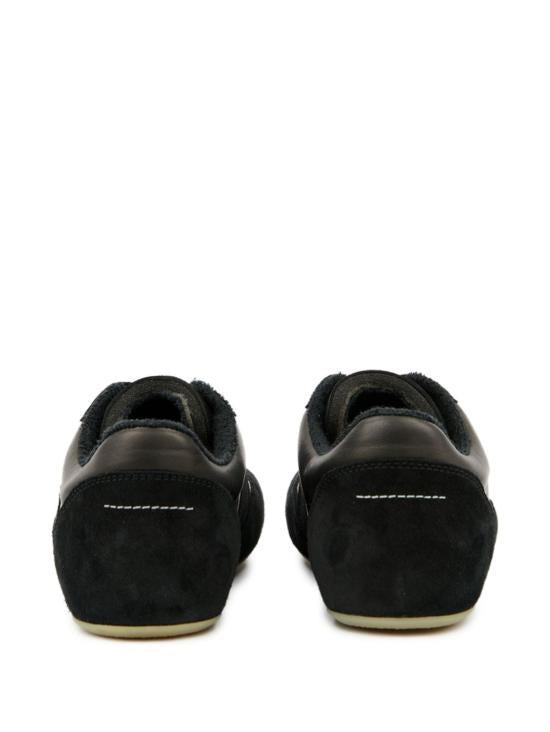 MM6 Black Leather Low-Top Sneakers SH3WS0012 P6435 T8013