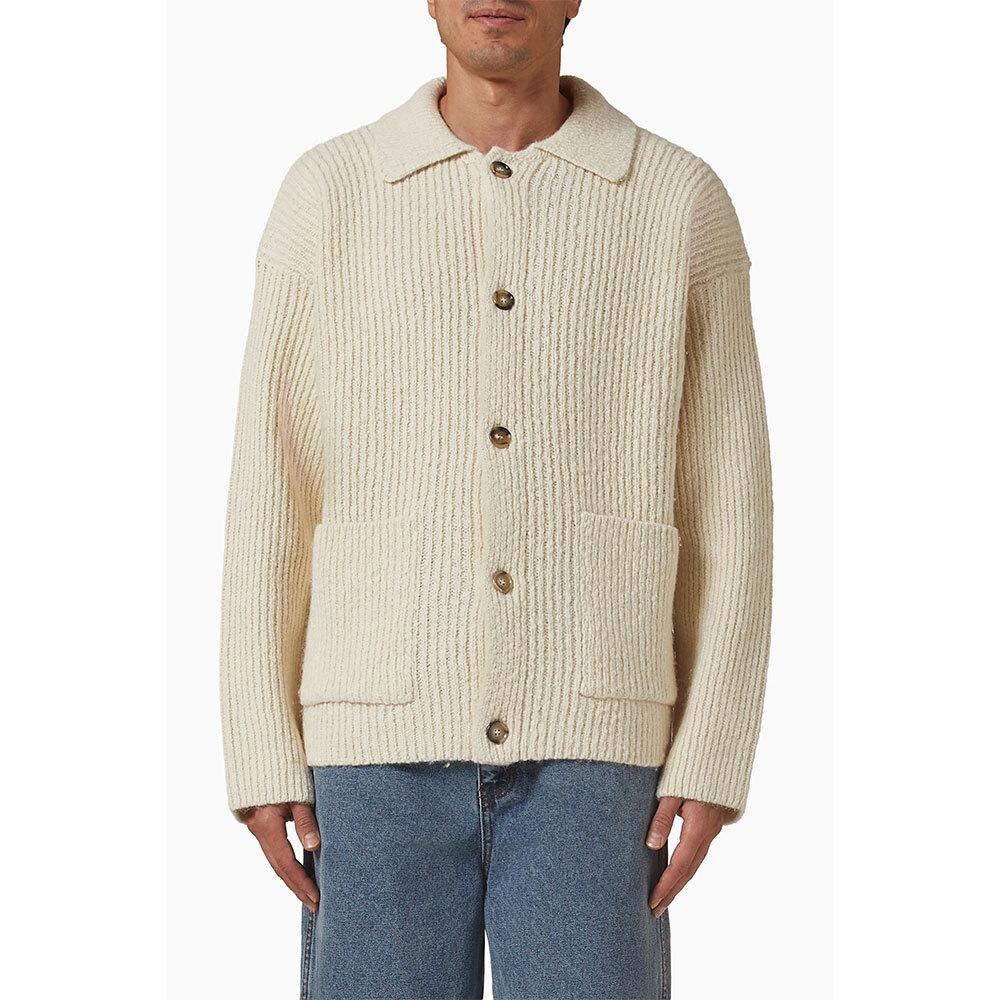 AMI Wool Alpaca Knit Cardigan for Men HKC354 KN0112 185